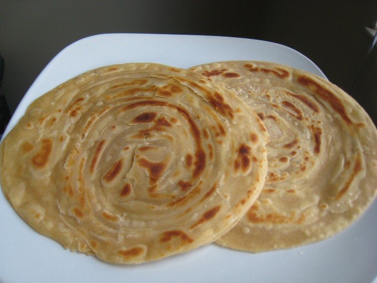 Laccha paratha (Multi-layered Indian flat bread)