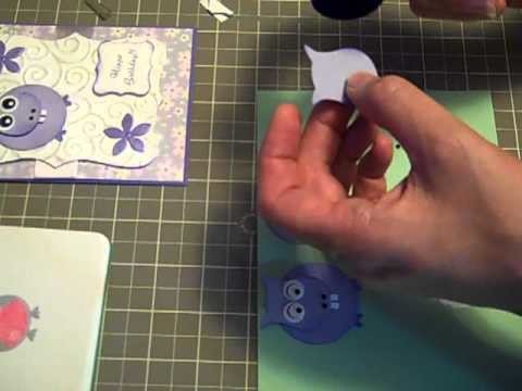 Make a hippo with Stampin' Up owl punch