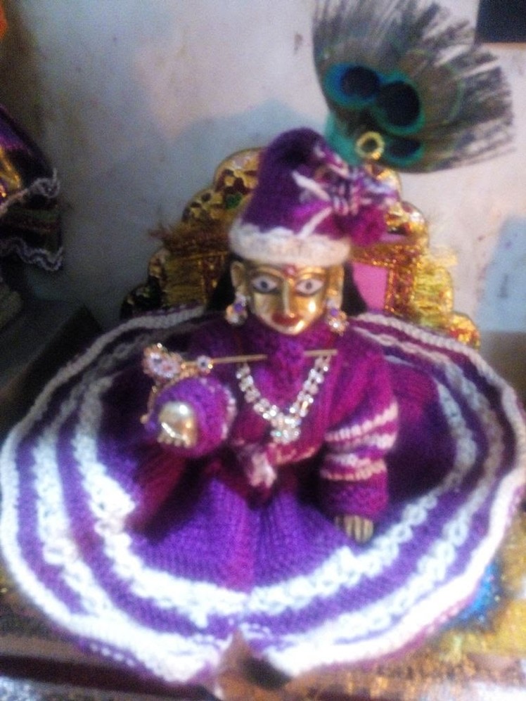 Part 2 - Make Knitting dress of Bal Gopal bina jali wali - full sleeves - Ladoo gopal bunai poshak