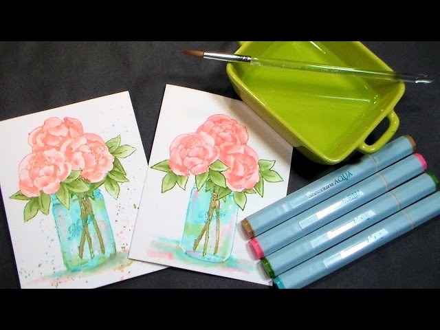 Stamp School #4: No-Line Watercoloring with Markers, Masking & Tips Galore!