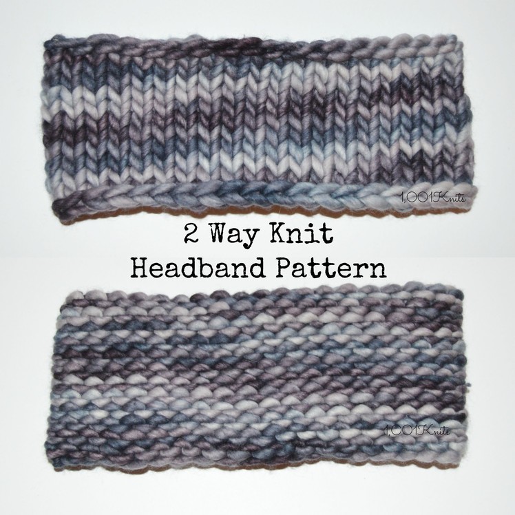 2 Way Knit Headband Pattern