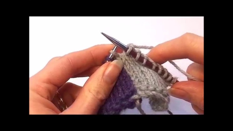 A simple fix for uneven intarsia - tidy the stitches near a color change
