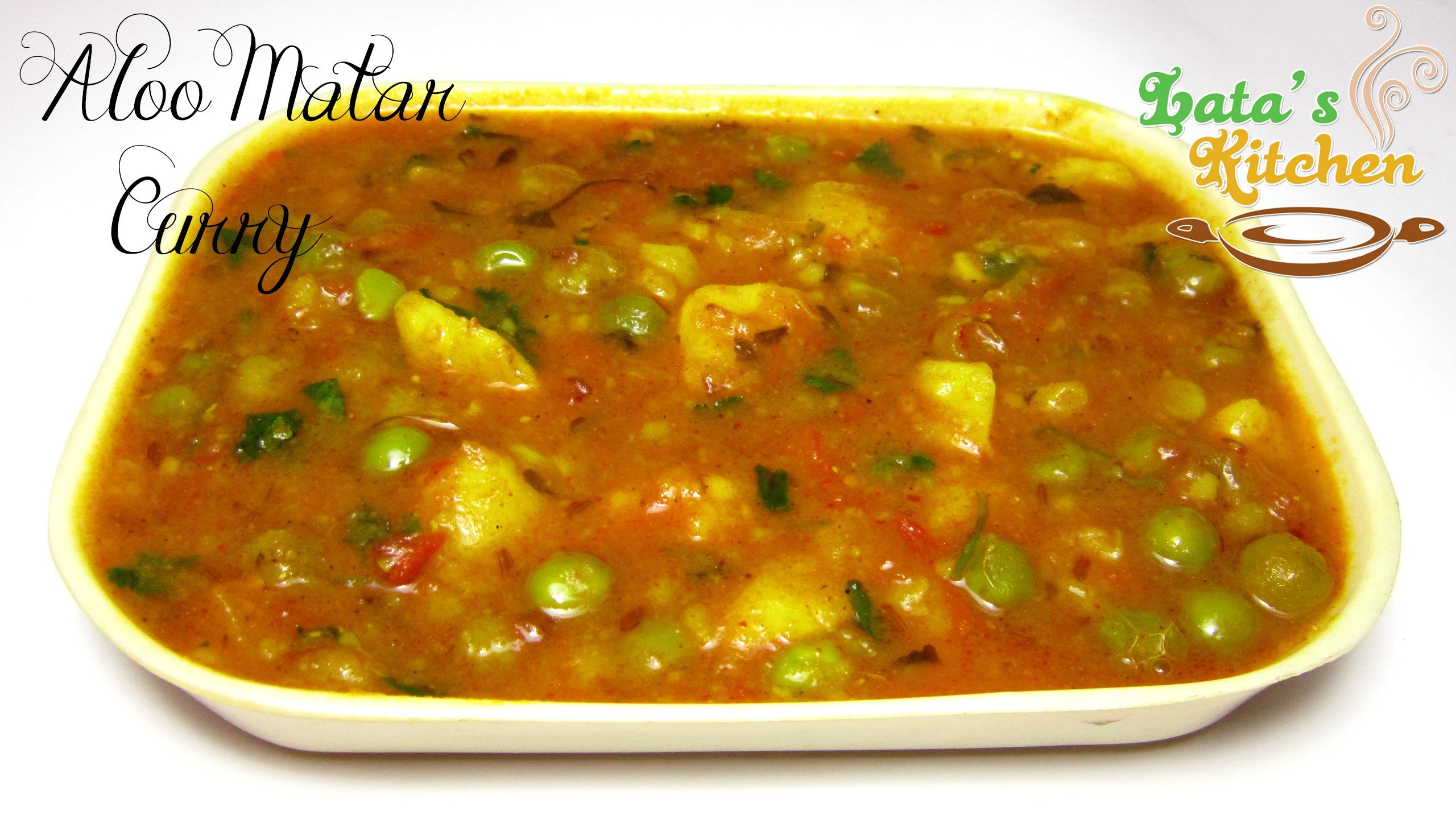 Aloo Matar Curry — Indian Vegetarian Recipe Video in Hindi with English Subtitles
