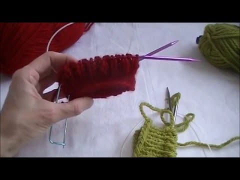 Brioch knitting on round needles - English Rib Stitch