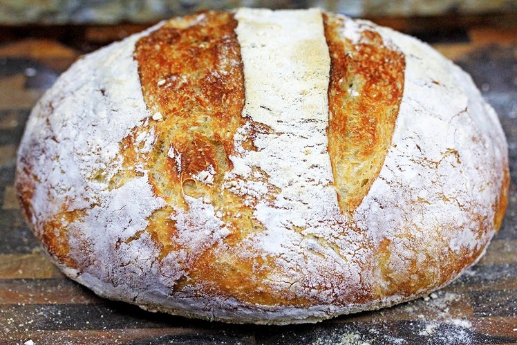 Crusty No-Knead Artisan Bread | How to make no-knead bread