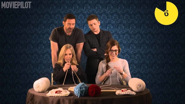 Eddie The Eagle Knitting Competition with Hugh Jackman and Taron Egerton!