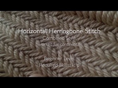 Horizontal Herringbone Stitch Combined Continental