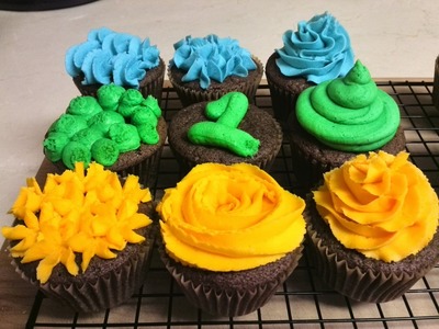 How to Decorate Cupcakes 3 Different Ways - 1M, 2D, 2A Tips