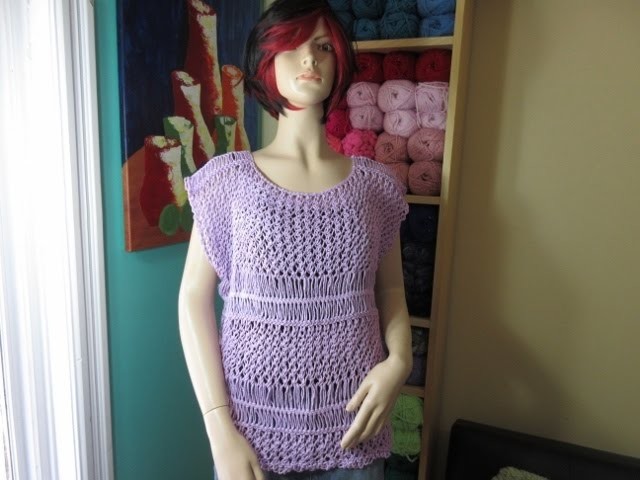 How to Hairpin lace and knit a summer blouse Lavender with Ruby Stedman