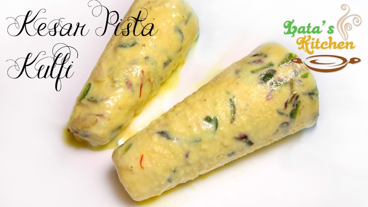 Kesar Pista Kulfi Recipe — Indian Dessert Recipe Video in Hindi with English Subtitles
