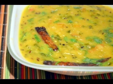 Palak Dal - Spinach Dal - Paalakura Pappu - Indian Vegetarian Recipe