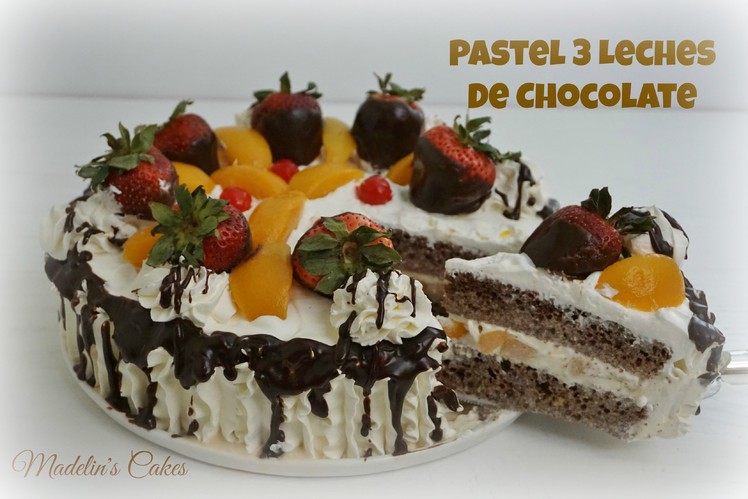 Pastel De 3 Leches De Chocolate Poroso y Exquisito!