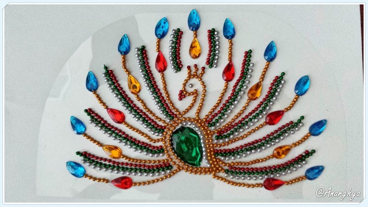Peacock Kundan Rangoli