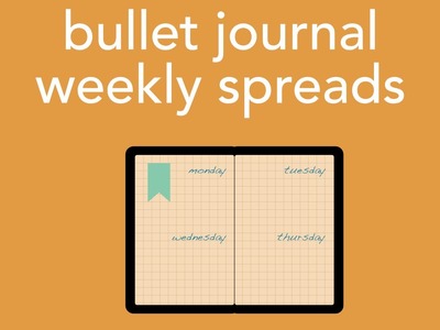 Plan with me: bullet journal weekly spread