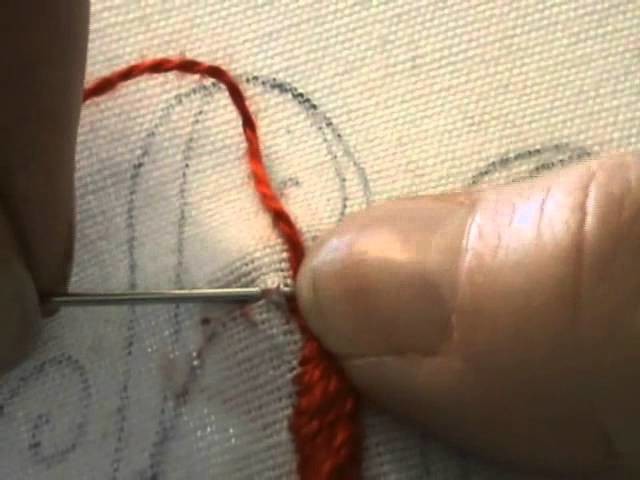 Stem Stitch - broad lines and changing direction