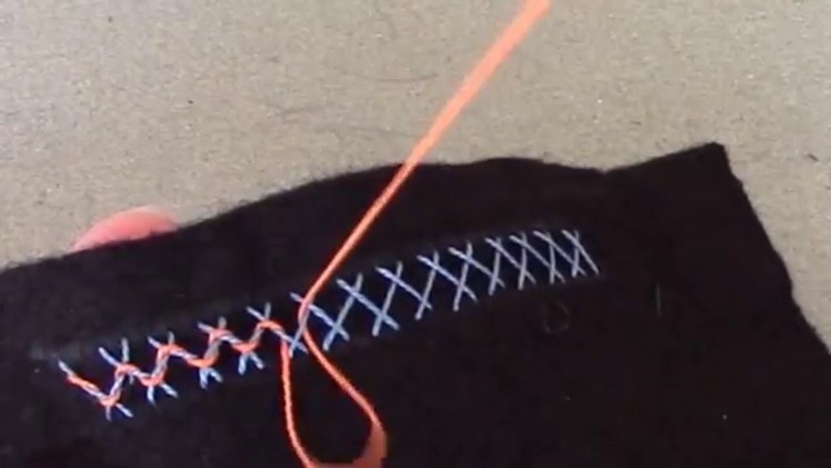 Threaded Herringbone Stitch