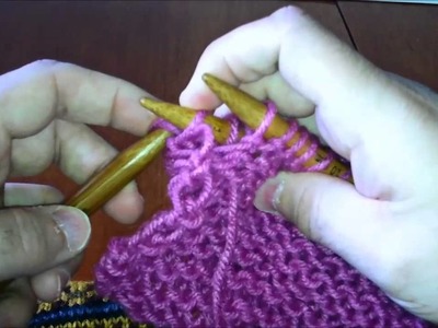 Three Needle Cast Off (Bind Off) Left Handed - Continental