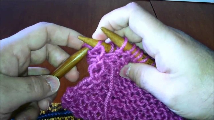 Three Needle Cast Off (Bind Off) Left Handed - Continental