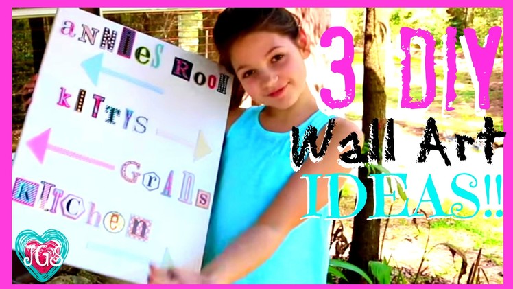 3 Girl's Bedroom DIY Wall Art | Annie's Room Make Over Ideas | JazzyGirlStuff