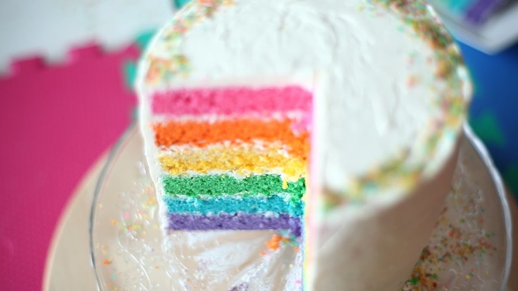Cake Recipe - How to Make Rainbow Cake
