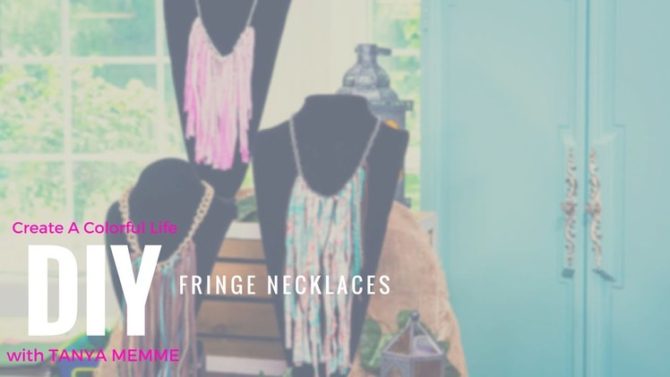 Create Fringe Necklaces with Chain and Fabric