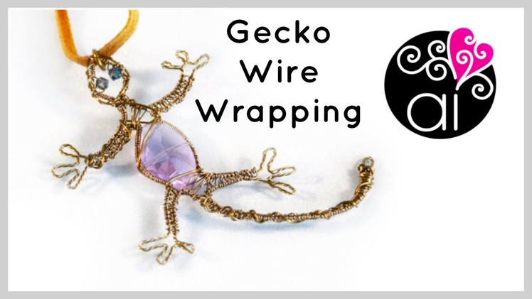 Crystal Gecko | Wire Wrapping Technique Tutorial | DIY Pendant