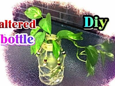 Diy: altered glass bottle for water-plants