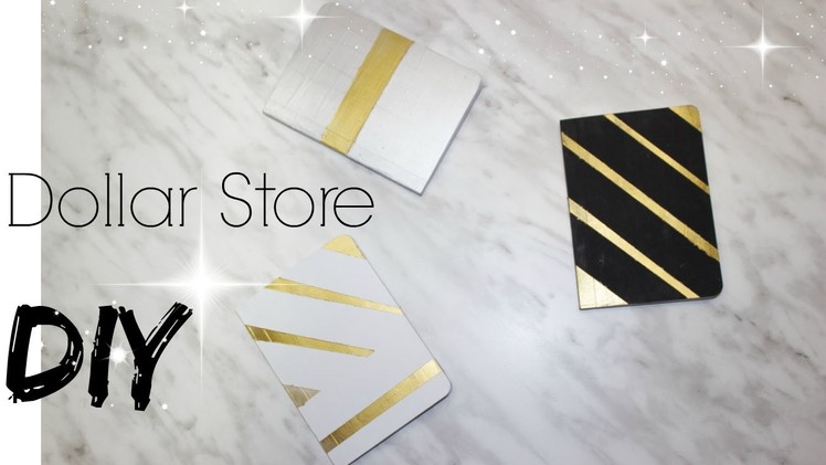 DIY | Day planner, Journal, Diary, Book cover Decor With Metallic Colours |Dollar Store DIY