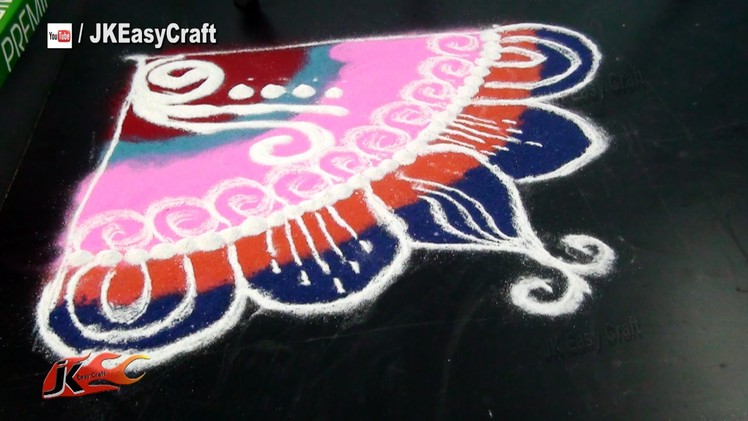 DIY Easy Corner Rangoli  Design | How To make | Sand Art | JK Easy Craft 157