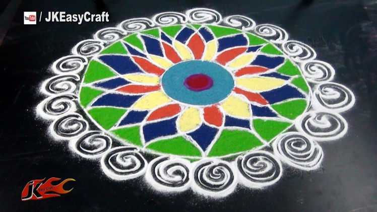 DIY EasyColorful Rangoli  Design | How To make | Sand Art | JK Easy Craft 158