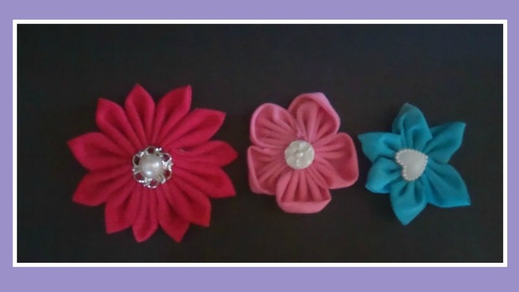 DIY fabric flowers for button bouquets, hair accessories and more. 