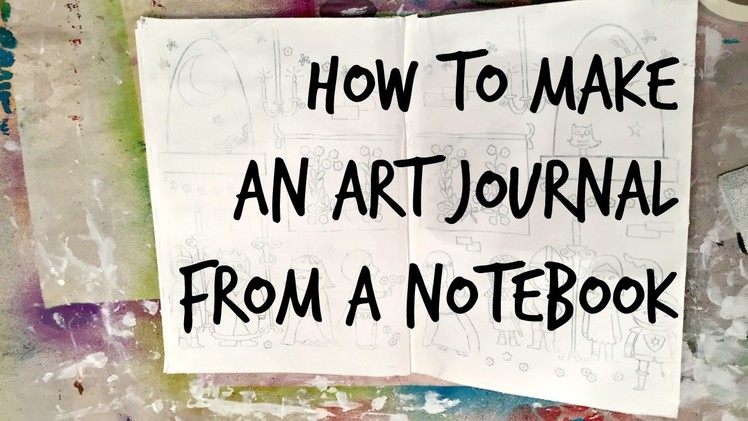 Dollar Store Crafts: How to Make an Art Journal from a Notebook ($10 Art Journal Part 2)