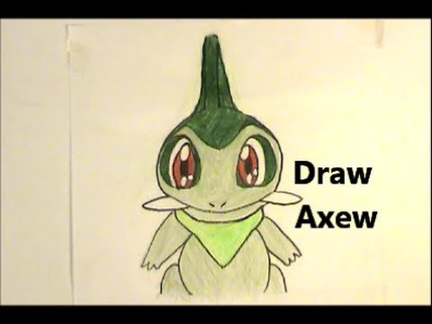 Draw AXEW Pokemon No. 610 Tutorial