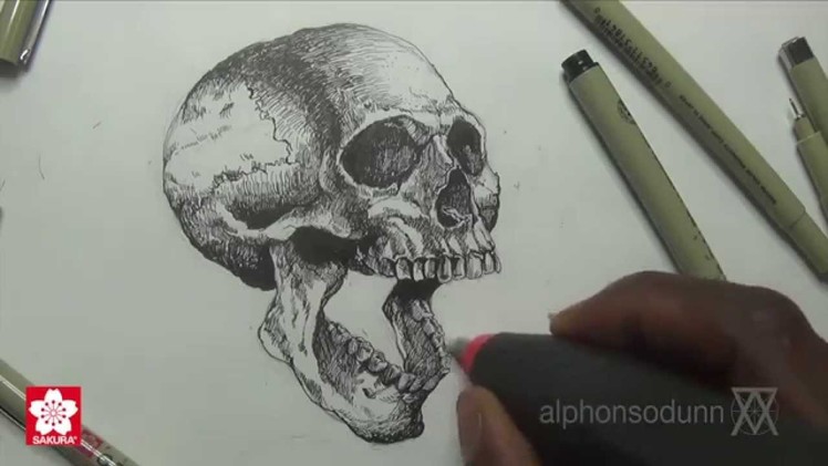 Drawing a Skull with Alphonso Dunn of 'Learn 2 Draw Everything'