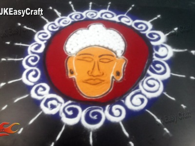 Easy Rangoli for Buddha Purnima | Colorful Worship | JK Easy Craft 154