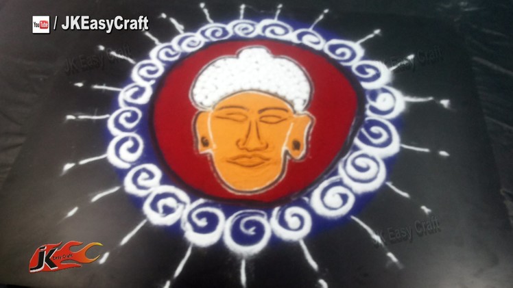 Easy Rangoli for Buddha Purnima | Colorful Worship | JK Easy Craft 154