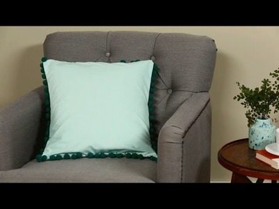 Easy-Sew Pillow (with Pom-Pom Trim!)