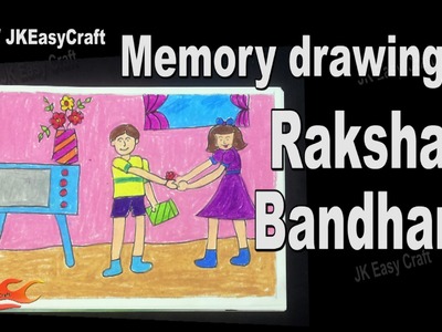 How to draw Memory Drawing | Festival RakshaBandhan | JK Easy Craft 156