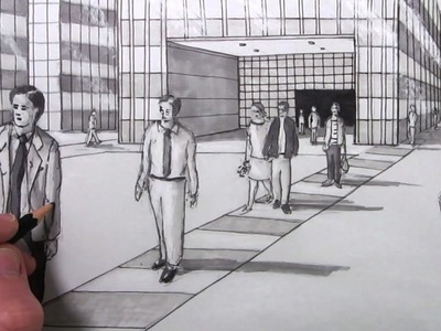 How to Draw People in Perspective in a City