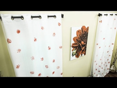 How To - Easy DIY Paint Stamped Curtains - Hallmark Channel
