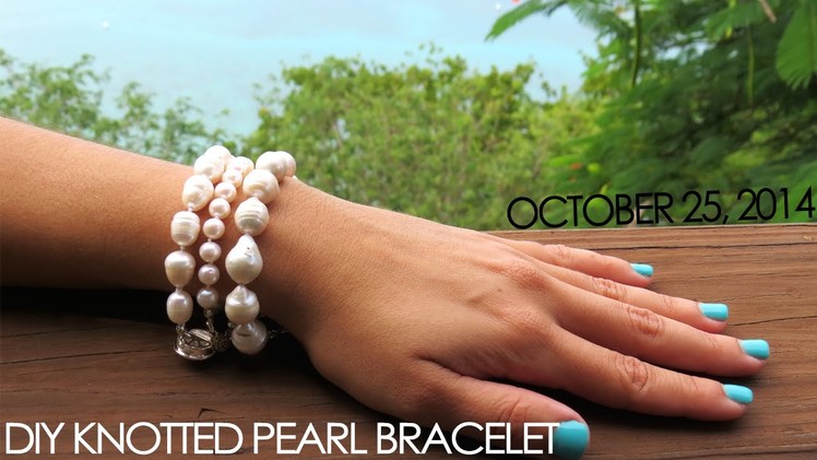 How to make a knotted pearl bracelet