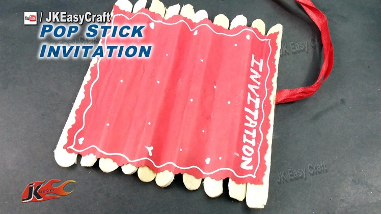 Ice Cream Stick. Popsicle stick invitation | How to make | JK Eeasy Craft 146