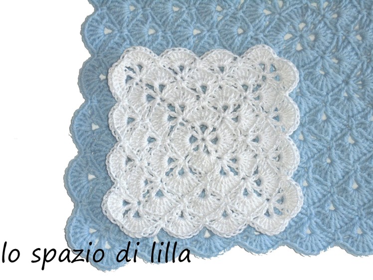 Lilla's tutorials: la piastrella crochet a ventaglietti. the crochet fan square