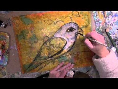 Mixed media speed painting: "Free Bird"