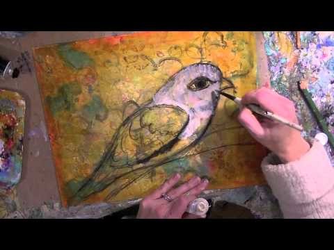 Mixed media speed painting: "Free Bird"