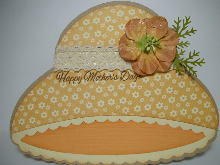 Mother's Day hat shaped card