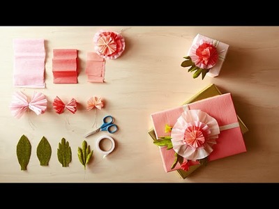 Paper Flower Gift Toppers