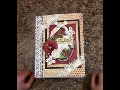PART 3  TUTORIAL 7 X 9 MINI ALBUM with HEARTFELT CREATIONS ALL GLAMMED UP PAPER   DESIGNS BY