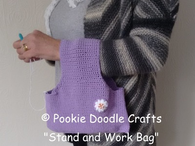 Stand and Work Yarn Bag - Crochet Tutorial and Free Pattern
