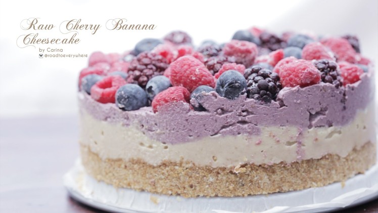 Vegan Cherry Banana Raw "Cheesecake"